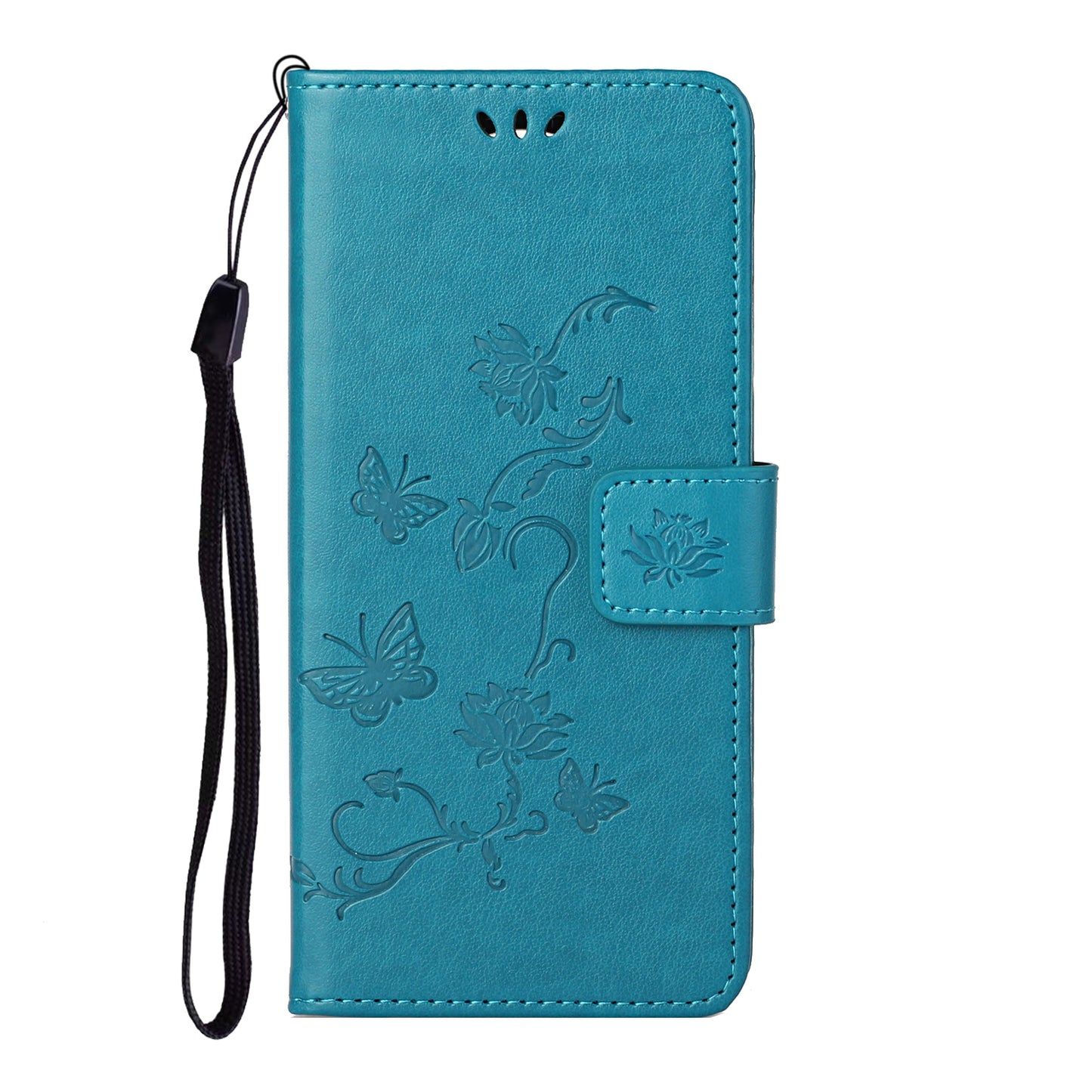 Imprint Butterfly Flower Leather Wallet Stand Phone Case Cover for iPhone 13 Pro