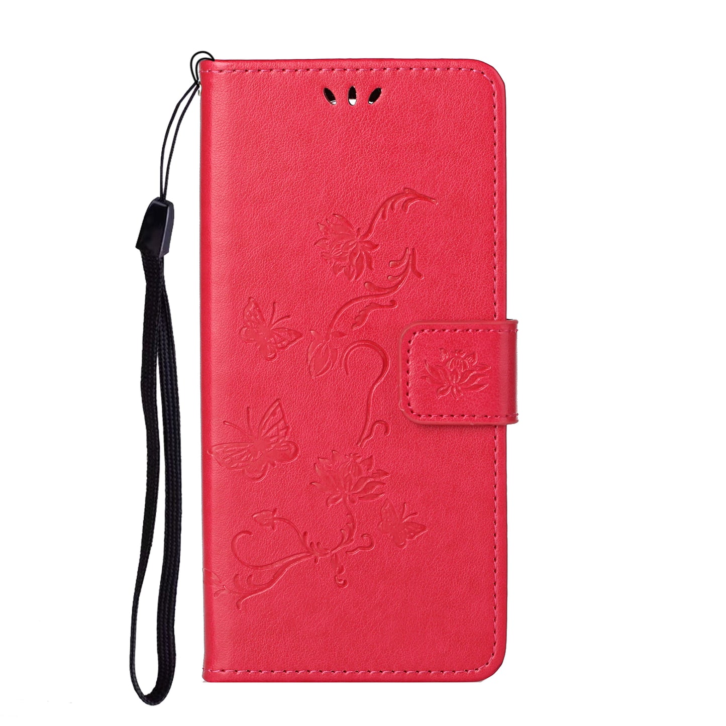 Imprint Butterfly Flower Leather Wallet Stand Phone Case Cover for iPhone 13 Pro