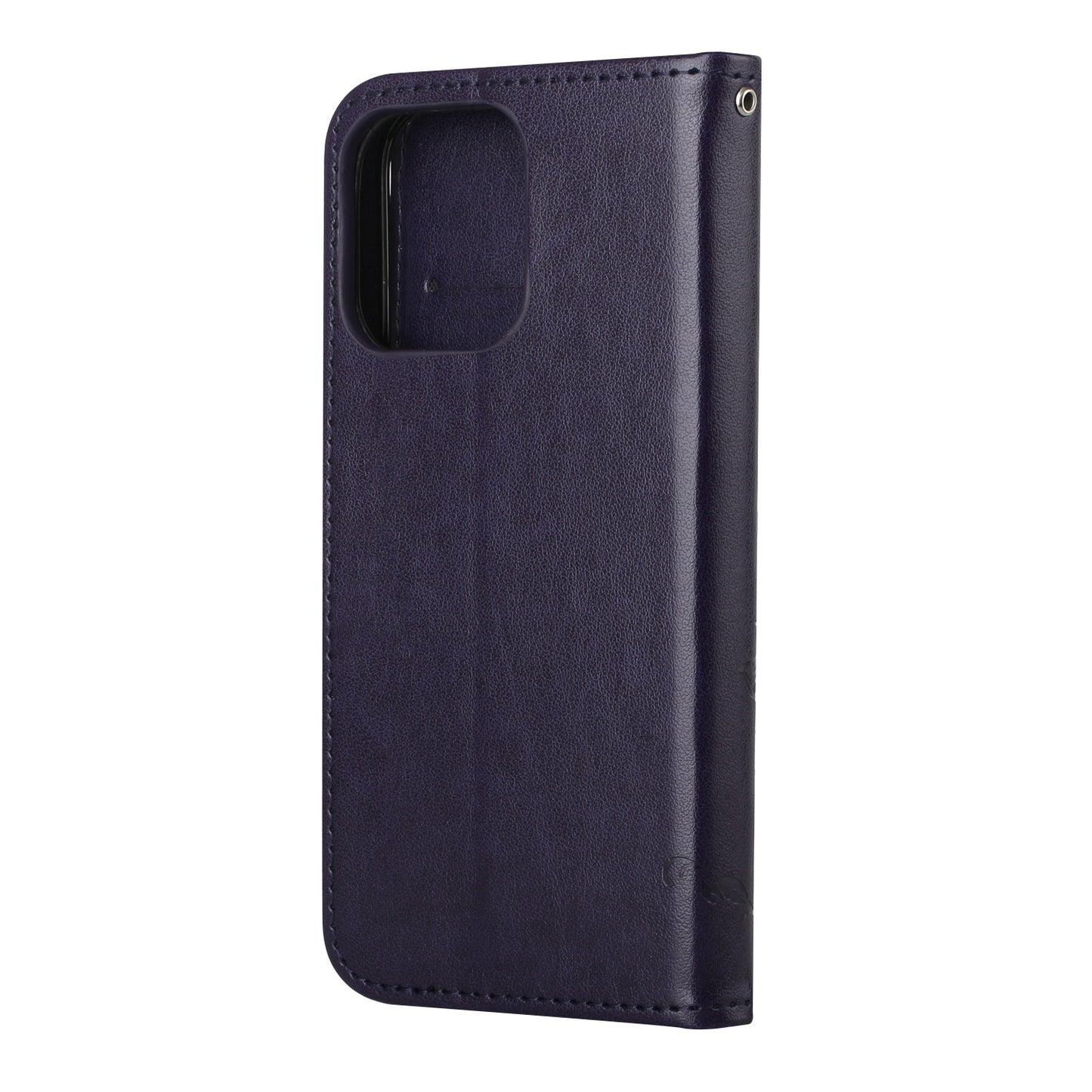 Imprint Butterfly Flower Leather Wallet Stand Phone Case Cover for iPhone 13 Pro