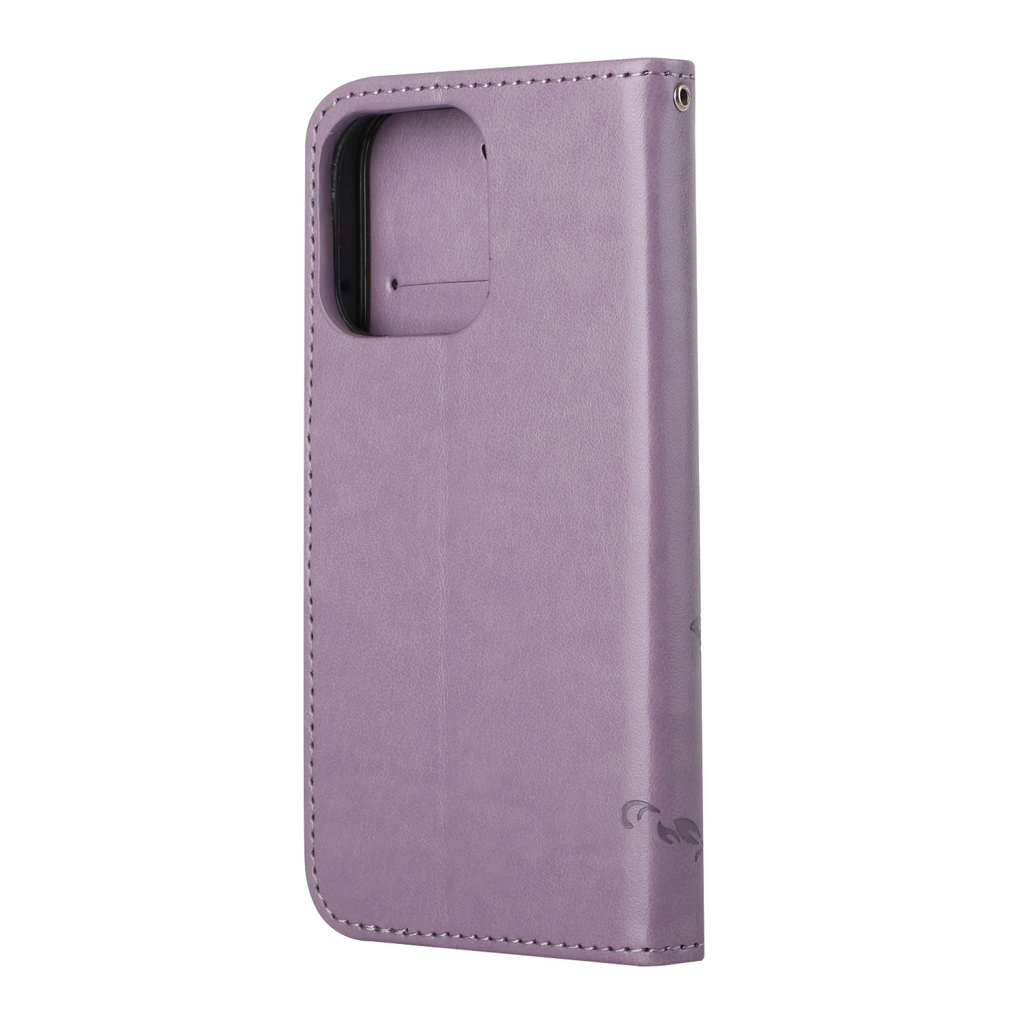 Imprint Butterfly Flower Leather Wallet Stand Phone Case Cover for iPhone 13 Pro