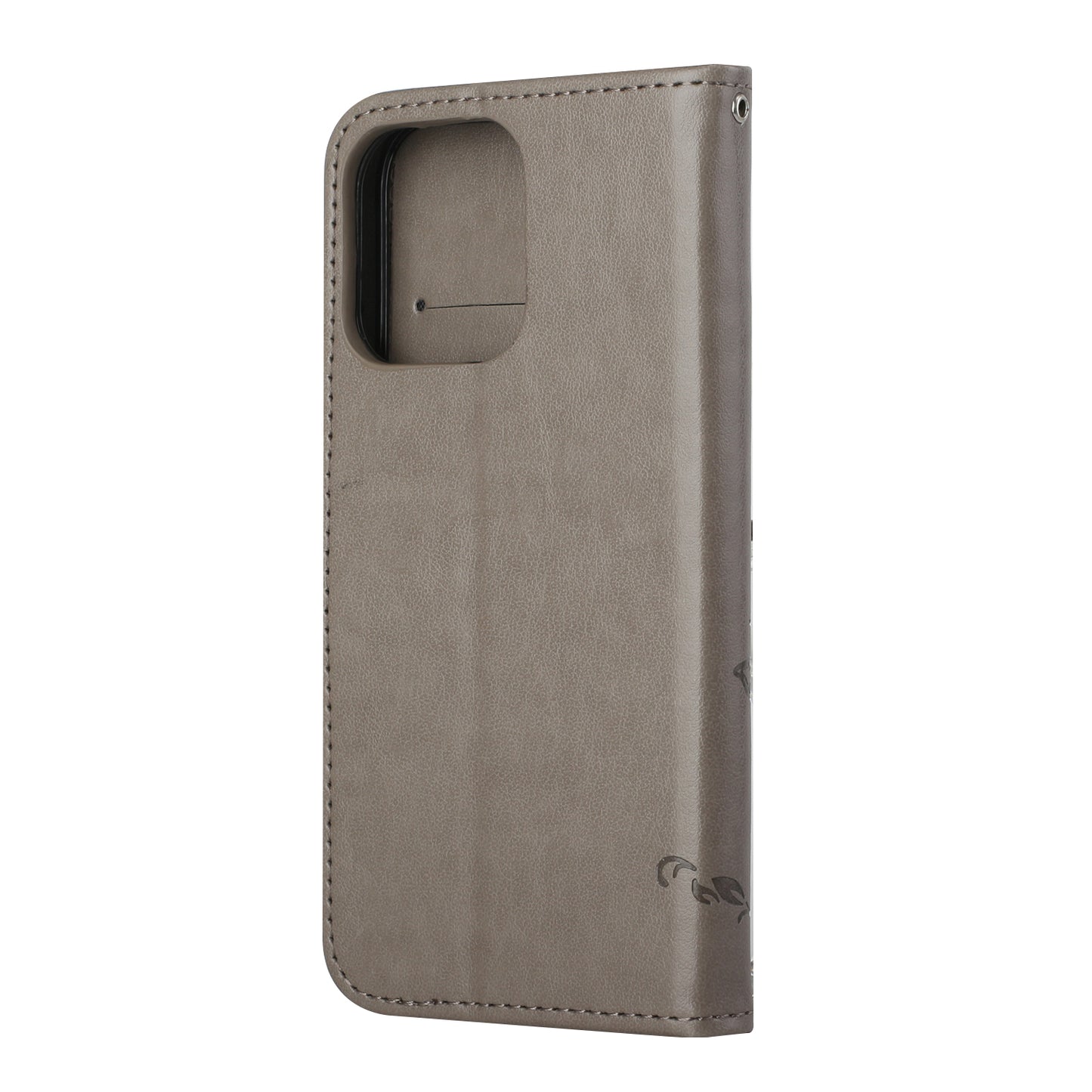 Imprint Butterfly Flower Leather Wallet Stand Phone Case Cover for iPhone 13 Pro