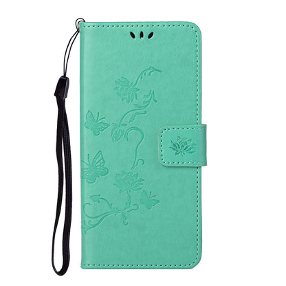 Imprint Butterfly Flower Leather Wallet Stand Phone Case Cover for iPhone 13 Pro