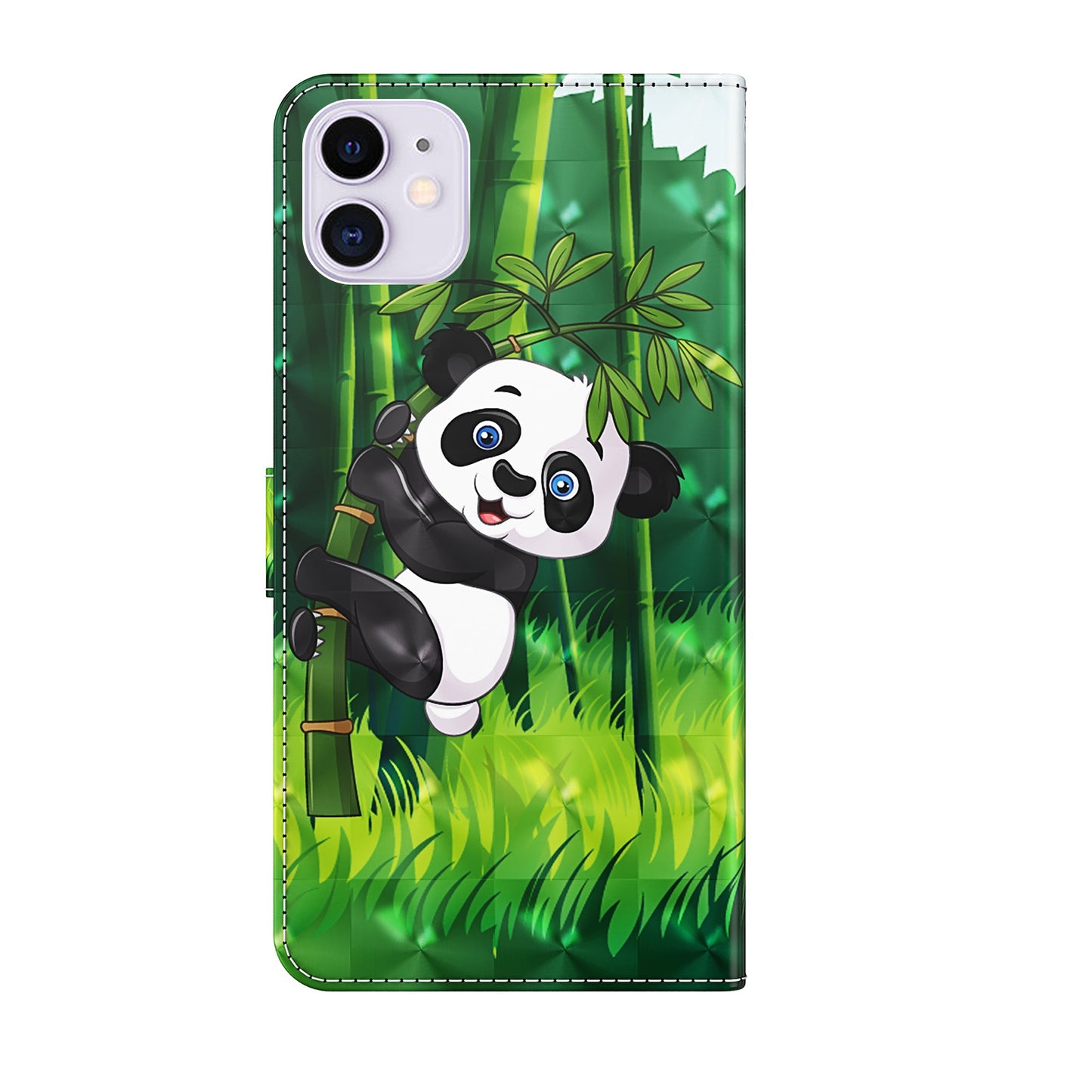 Stand 3D Pattern Printing PU Leather Wallet Magnetic Flip Folio Cover with Strap for iPhone 13 Pro Max 6.7 inch