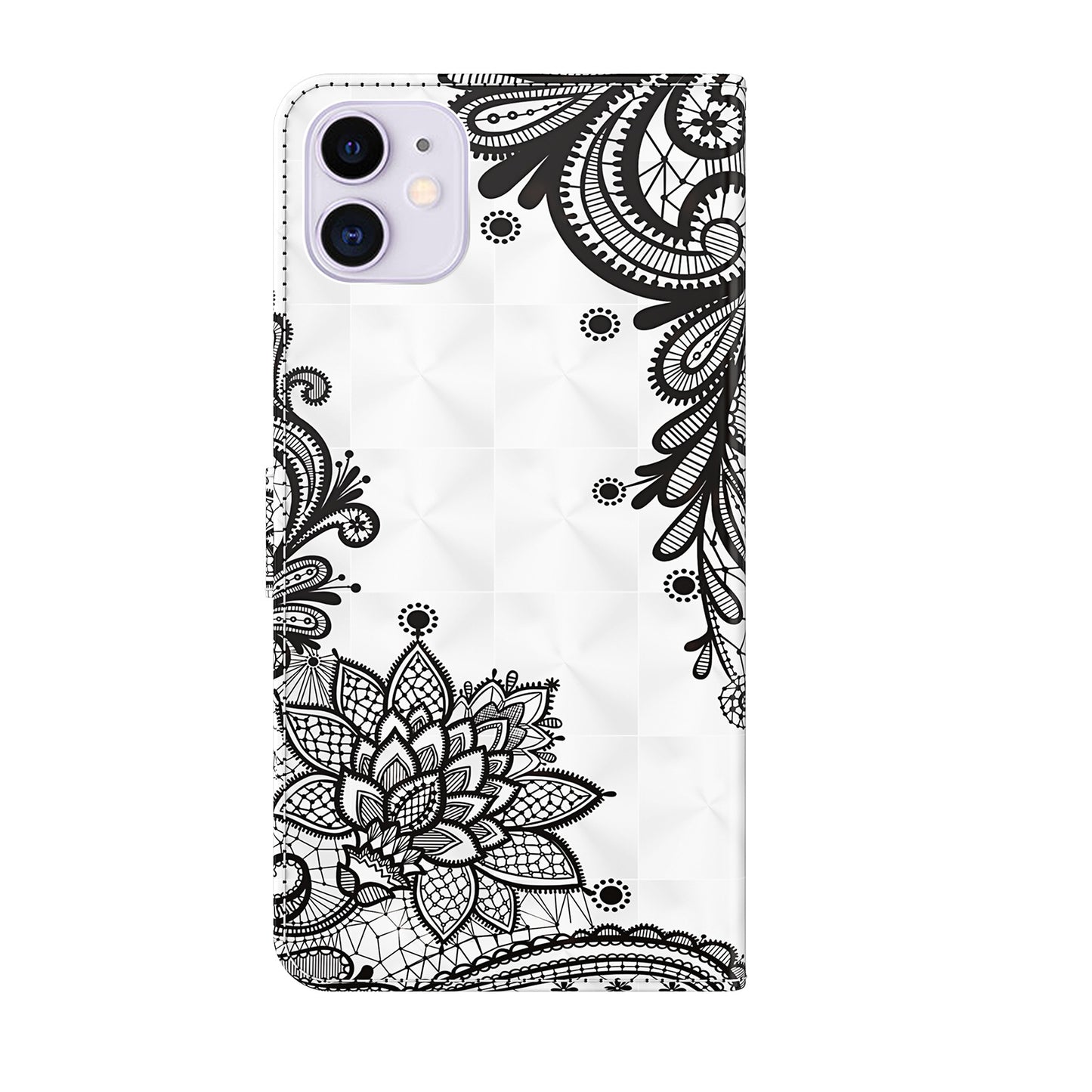 3D Style Pattern Printing Premium PU Leather Wallet Flip Flip Magnetic Stand Cover with Strap for iPhone 13 Pro 6.1 inch