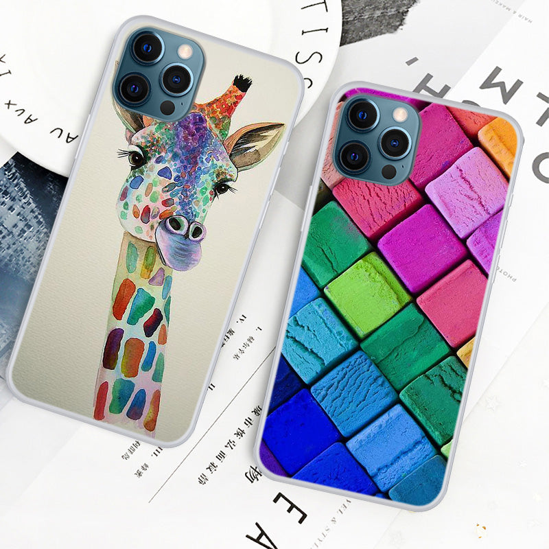 Cute Pattern Printing Design Soft TPU Thin Shockproof Case for iPhone 13 Pro 6.1 inch