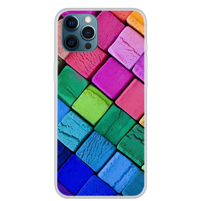 Clear Pattern Printing Design Soft TPU Protective Slim Shockproof Case for iPhone 13 Pro Max 6.7 inch