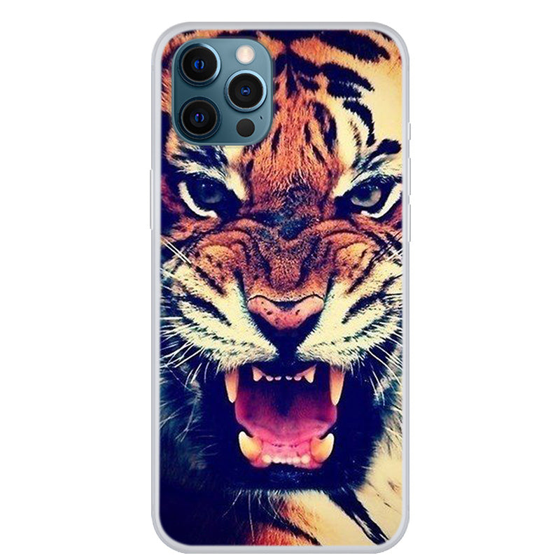 Clear Pattern Printing Design Soft TPU Protective Slim Shockproof Case for iPhone 13 Pro Max 6.7 inch