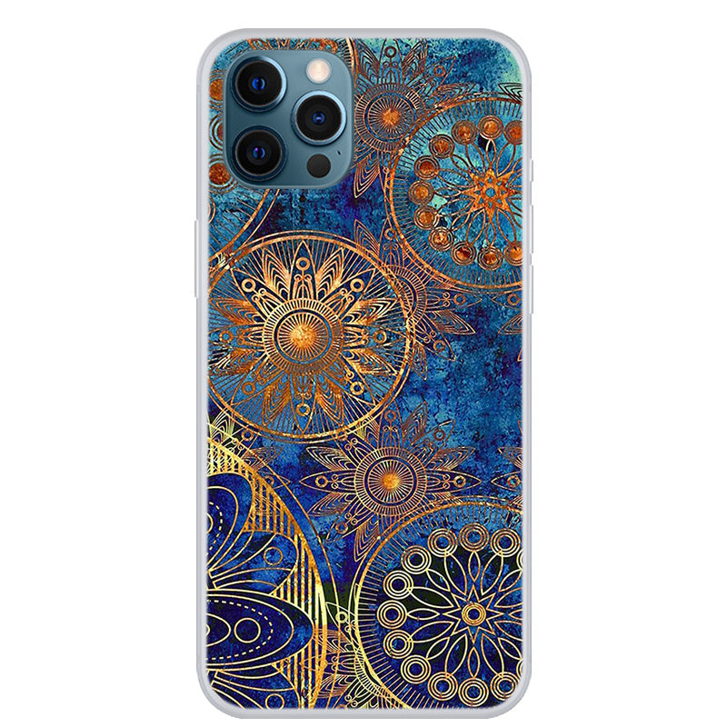 Clear Pattern Printing Design Soft TPU Protective Slim Shockproof Case for iPhone 13 Pro Max 6.7 inch