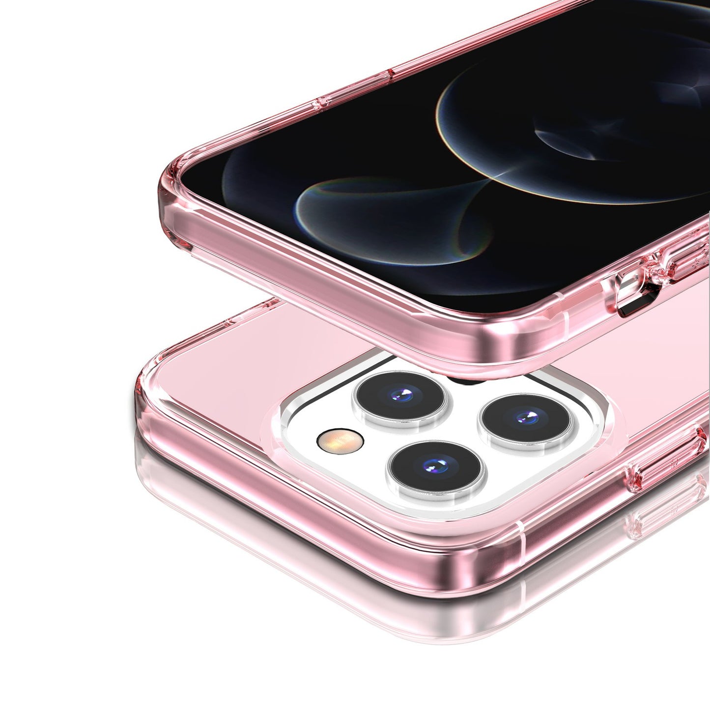Anti-scratch Transparent PC+TPU Phone Back Case for iPhone 13 Pro 6.1 inch