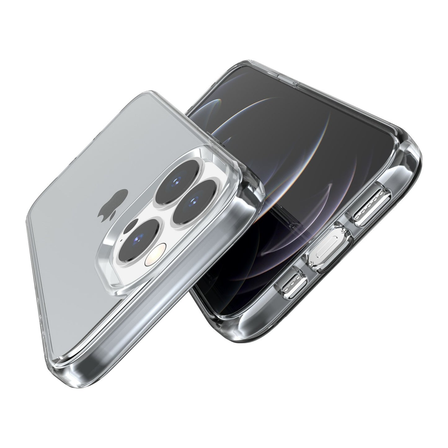 Anti-scratch Transparent PC+TPU Phone Back Case for iPhone 13 Pro 6.1 inch