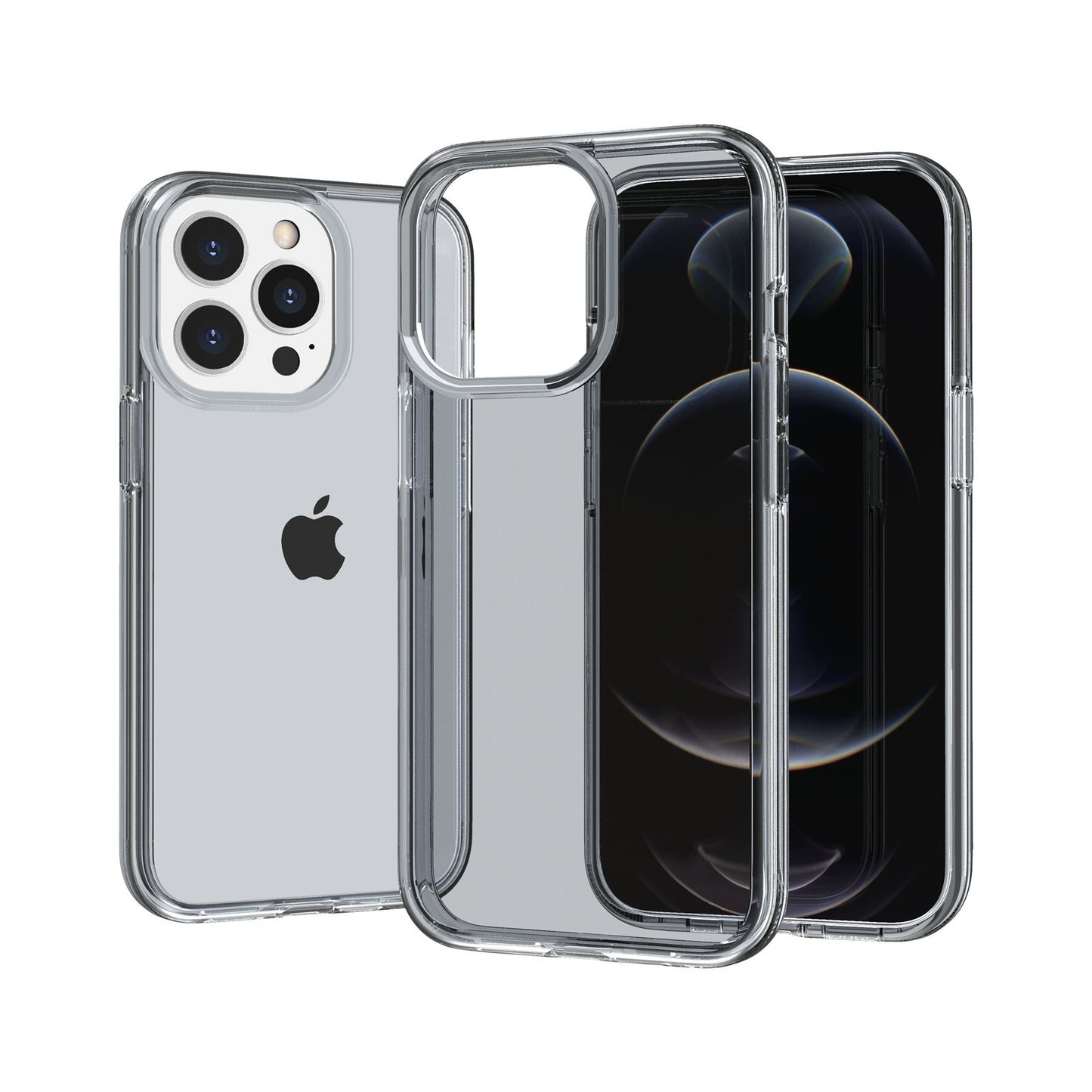 Anti-scratch Transparent PC+TPU Phone Back Case for iPhone 13 Pro 6.1 inch