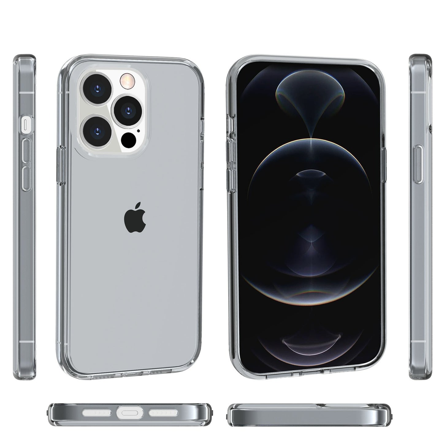 Anti-scratch Transparent PC+TPU Phone Back Case for iPhone 13 Pro 6.1 inch
