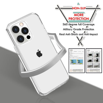 Anti-scratch Transparent PC+TPU Phone Back Case for iPhone 13 Pro 6.1 inch