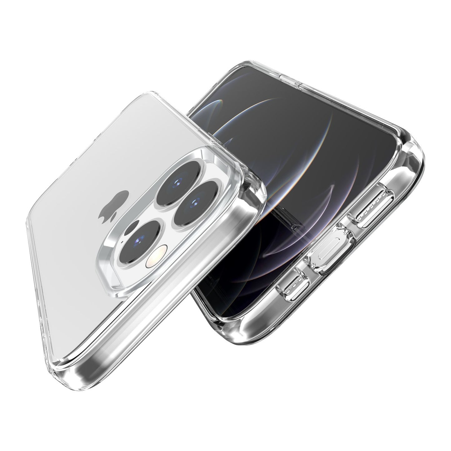 Anti-scratch Transparent PC+TPU Phone Back Case for iPhone 13 Pro 6.1 inch