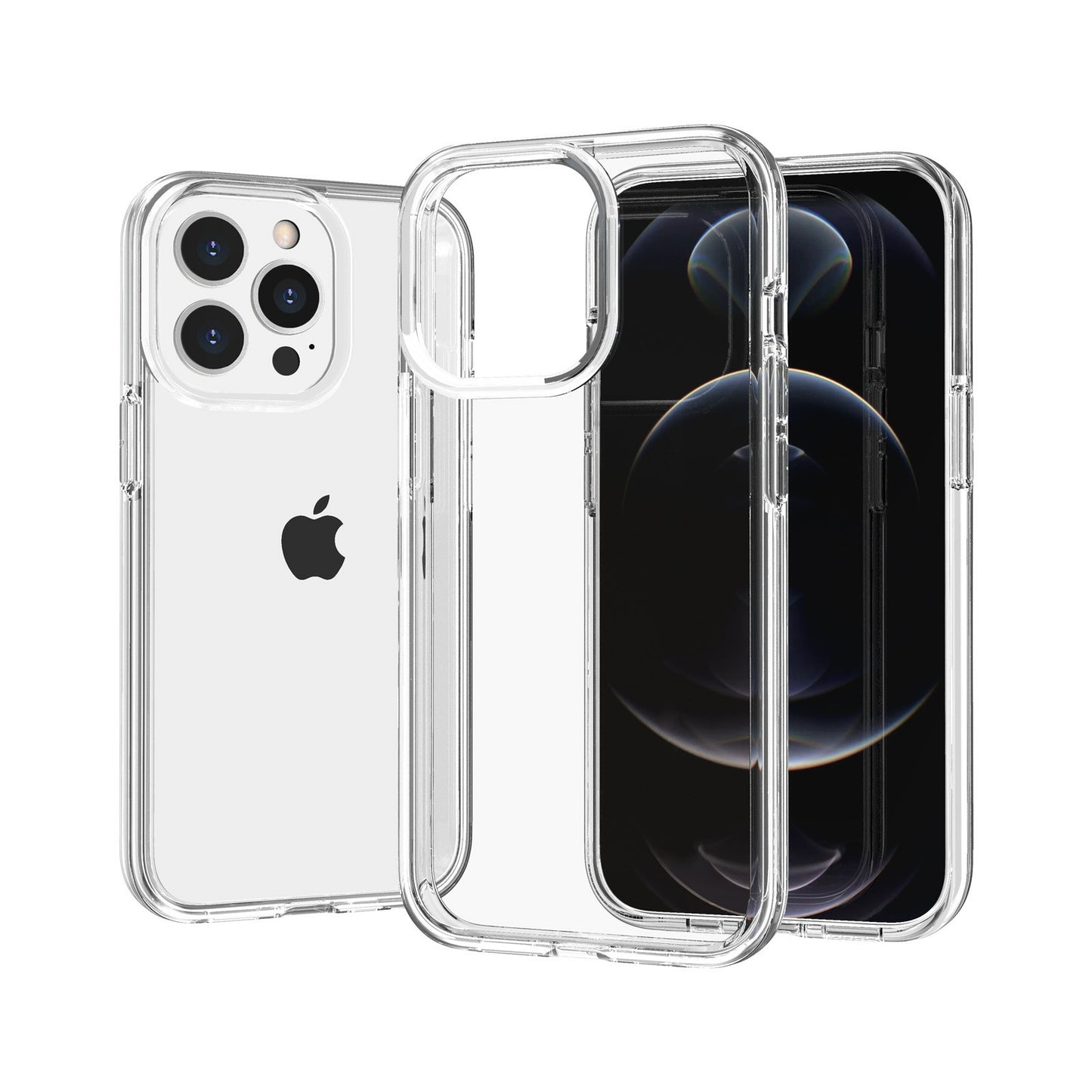 Anti-scratch Transparent PC+TPU Phone Back Case for iPhone 13 Pro 6.1 inch