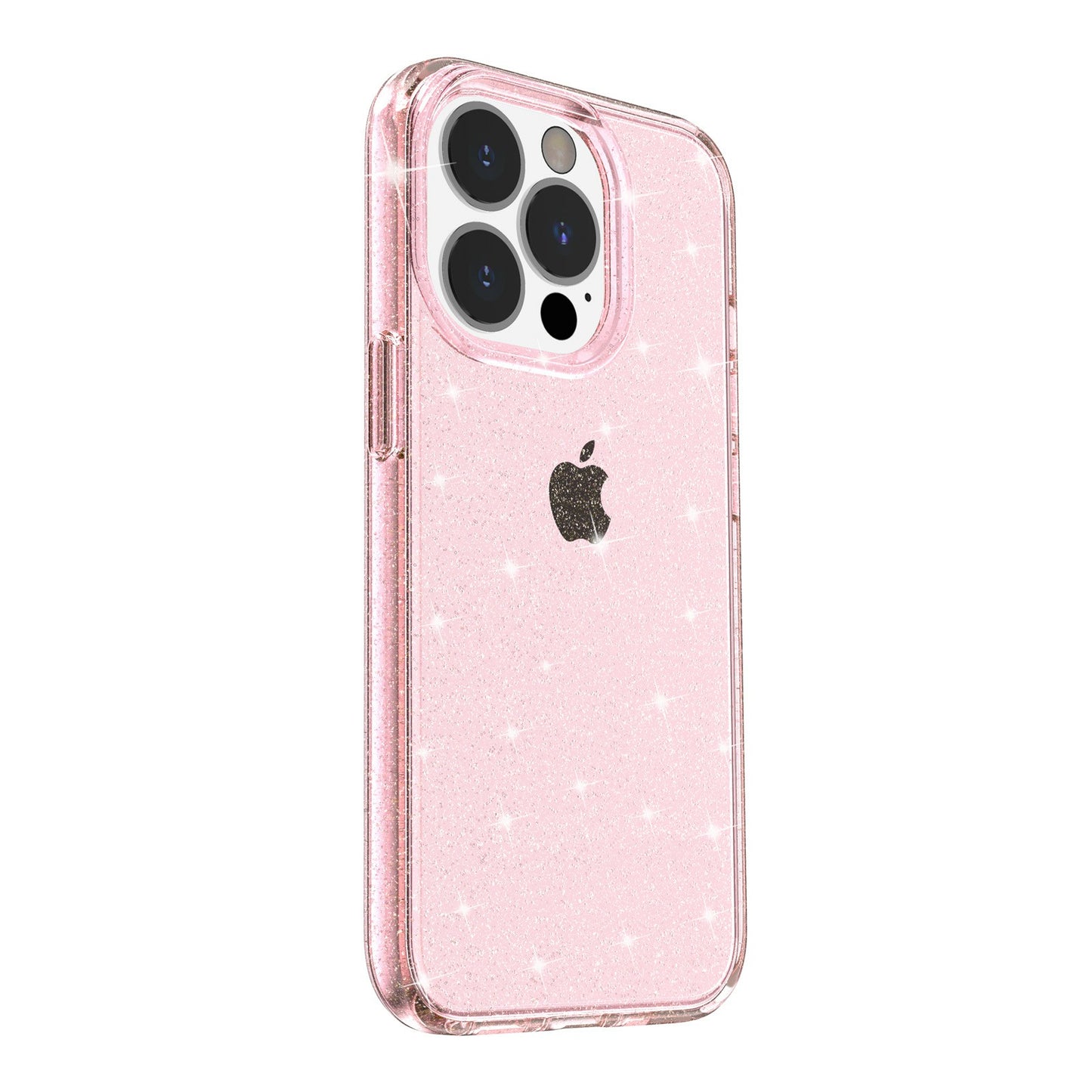 For iPhone 13 Pro 6.1 inch Clear Bling Sparkly Powder Glitter Shiny Soft TPU + Hard PC Back Cover