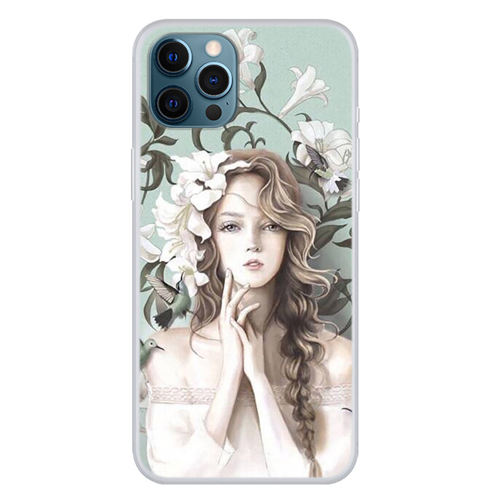 Pattern Printing Design Ultra Slim Thin Soft TPU Protective Phone Case Cover for iPhone 13 Pro 6.1 inch