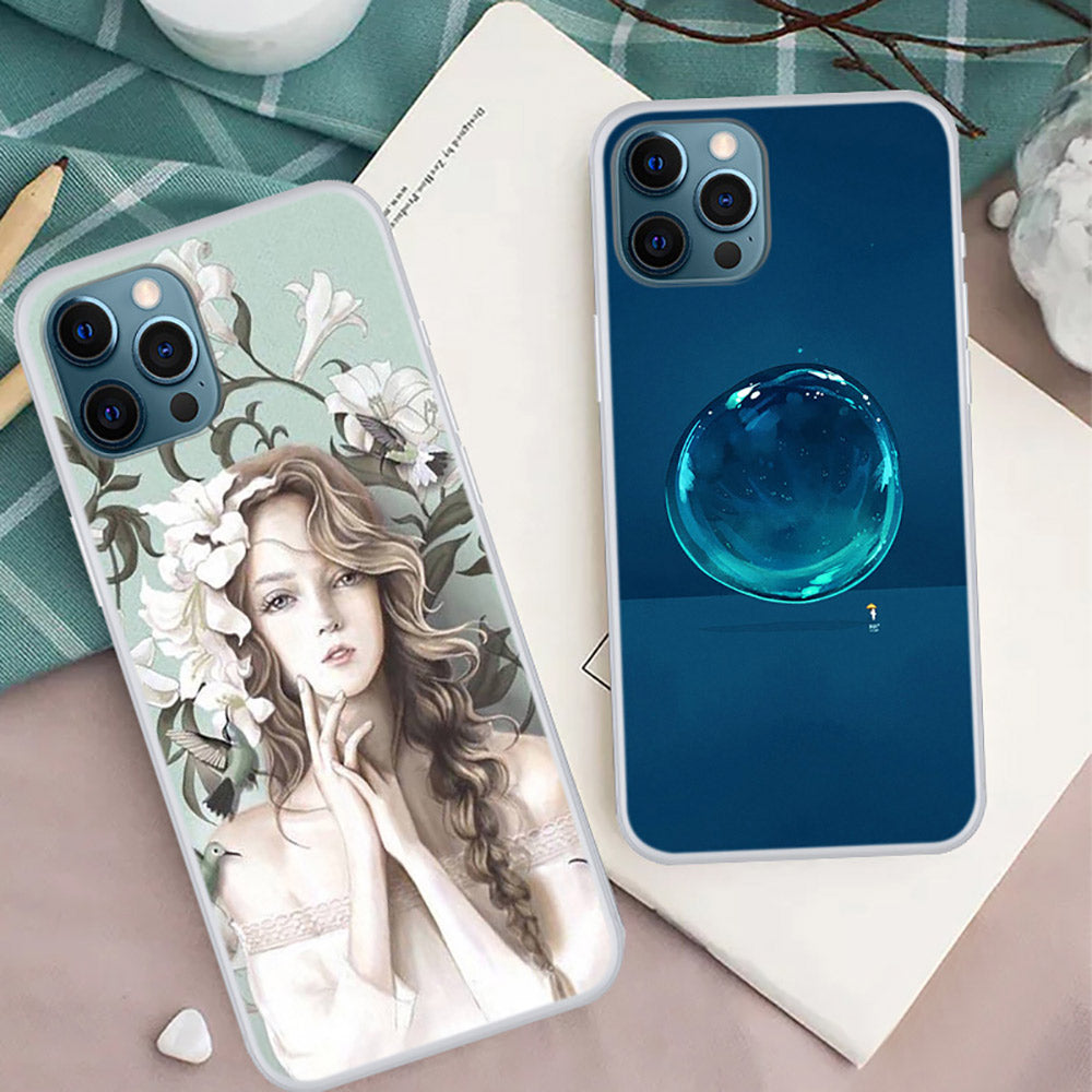 Pattern Printing Design Ultra Slim Thin Soft TPU Protective Phone Case Cover for iPhone 13 Pro 6.1 inch