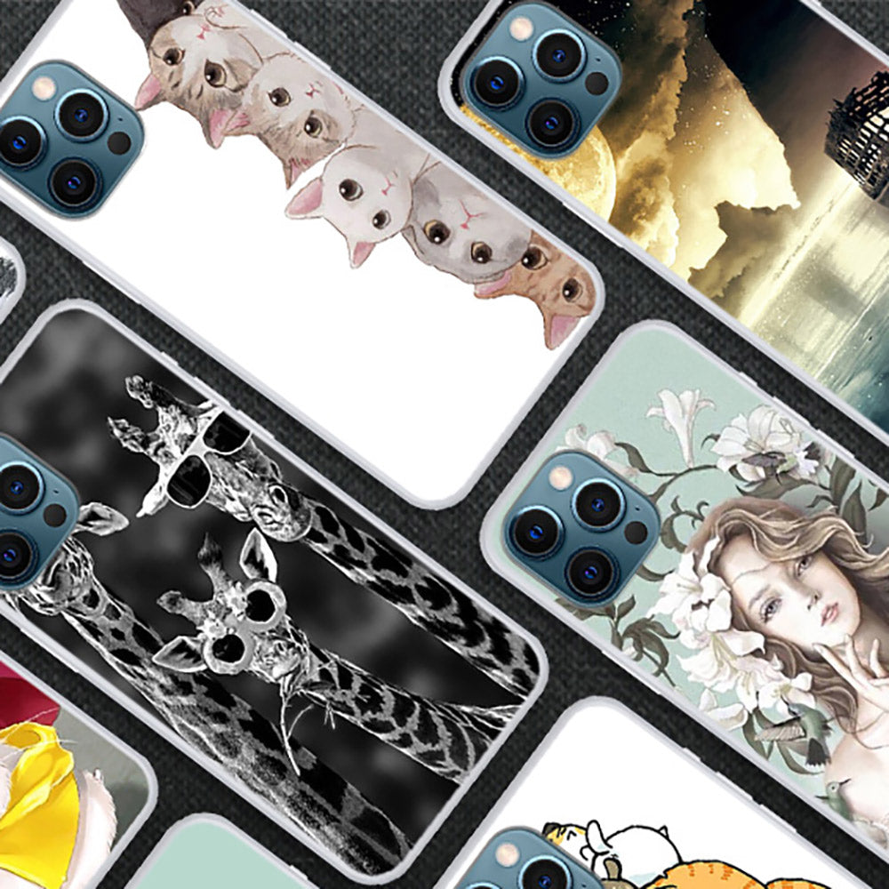 Pattern Printing Design Ultra Slim Thin Soft TPU Protective Phone Case Cover for iPhone 13 Pro 6.1 inch