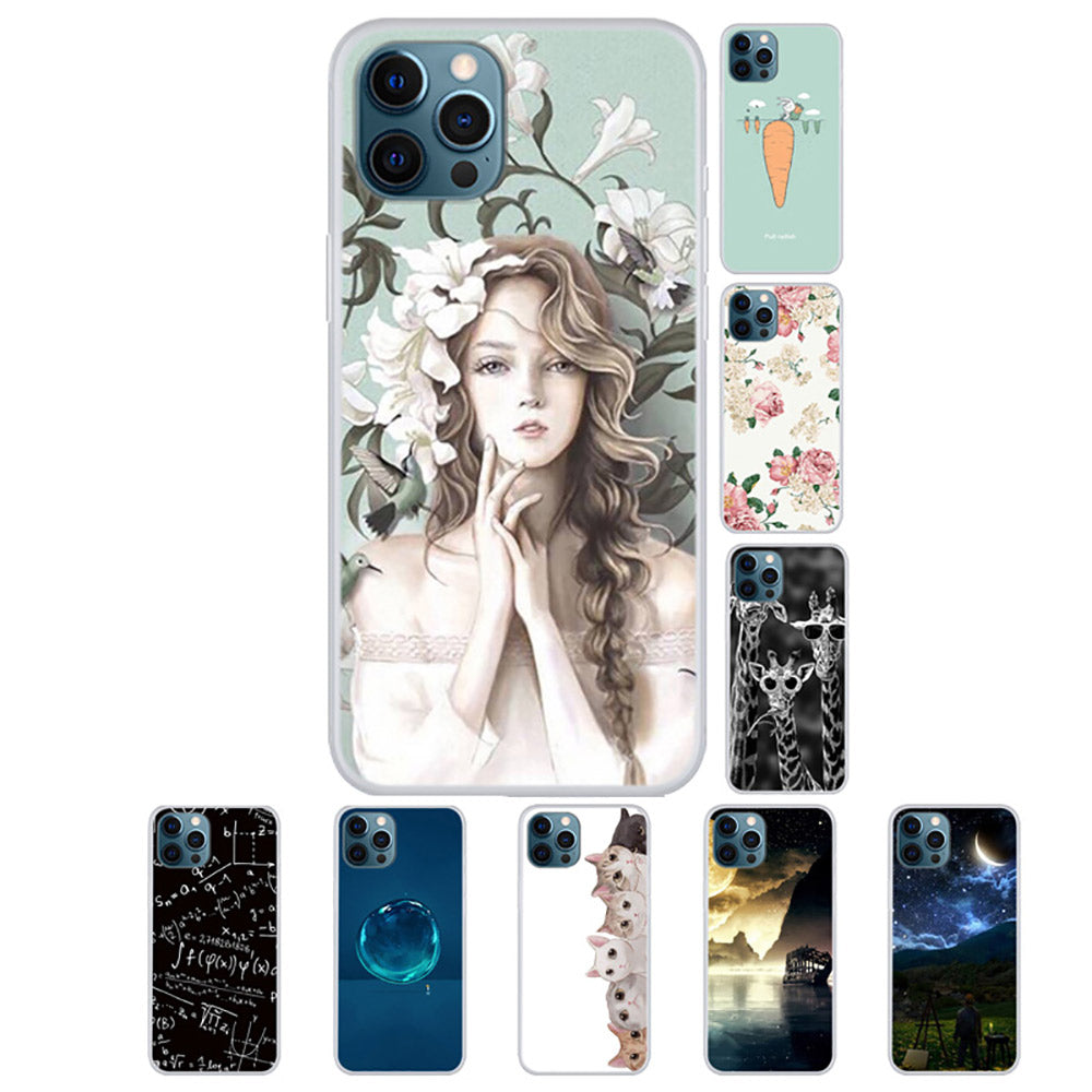 Pattern Printing Design Ultra Slim Thin Soft TPU Protective Phone Case Cover for iPhone 13 Pro 6.1 inch