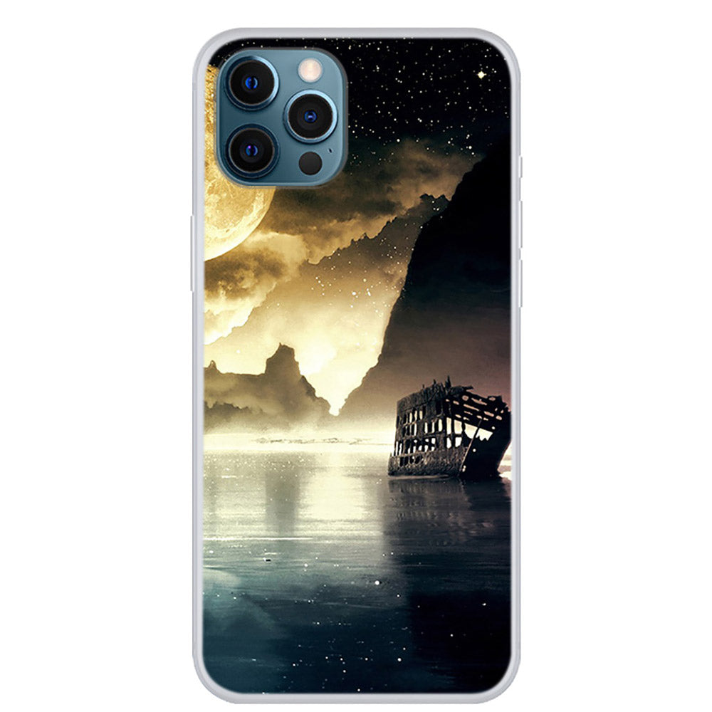 Pattern Printing Design Ultra Slim Thin Soft TPU Protective Phone Case Cover for iPhone 13 Pro 6.1 inch