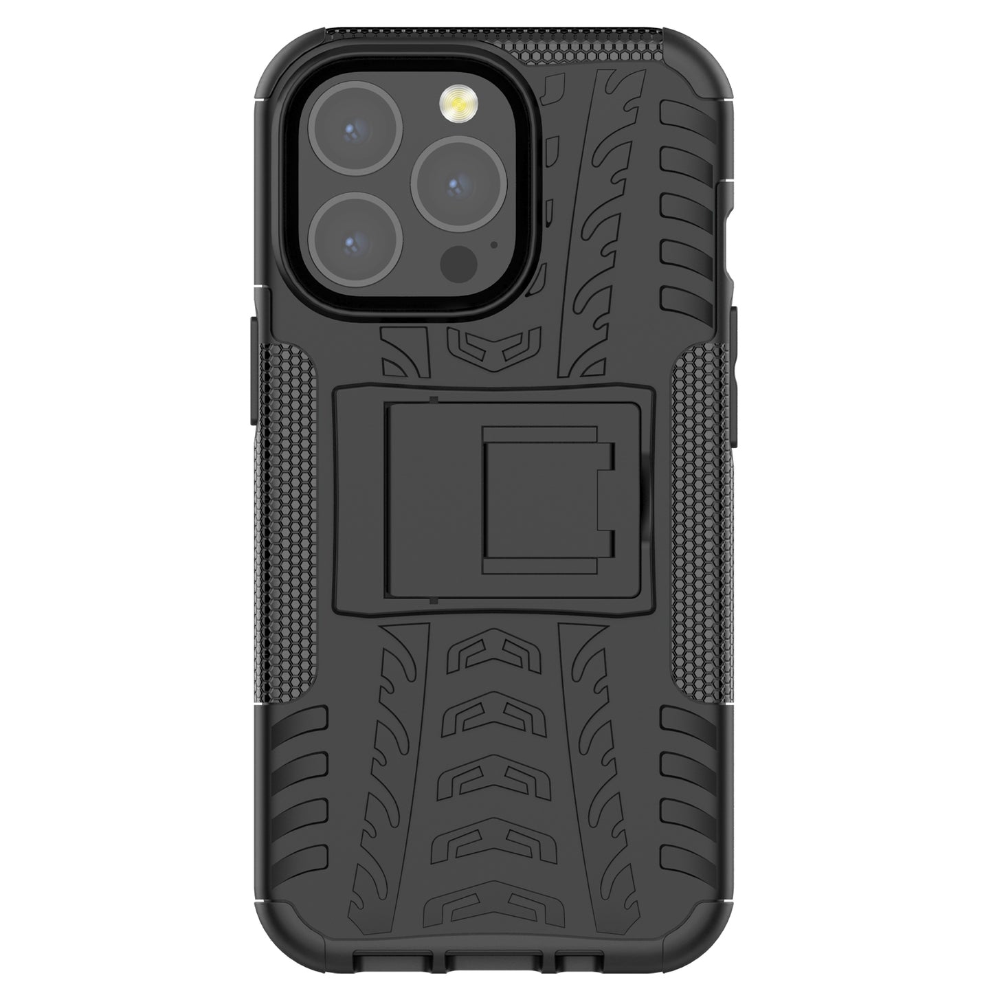 Shockproof Tough Rugged PC + TPU Dual Layer Protective Case Hybrid Kickstand Cover for iPhone 13 Pro 6.1 inch