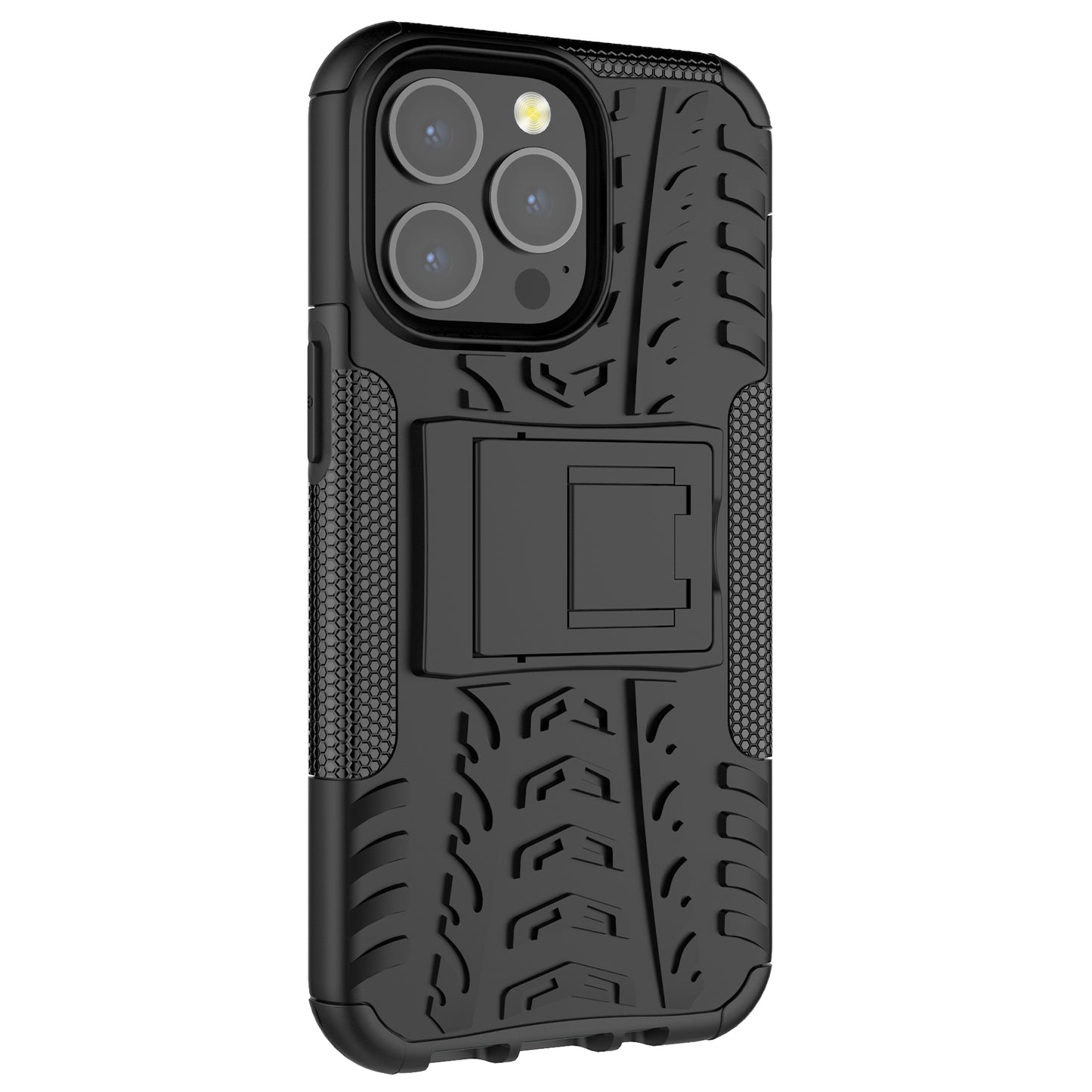 Shockproof Tough Rugged PC + TPU Dual Layer Protective Case Hybrid Kickstand Cover for iPhone 13 Pro 6.1 inch