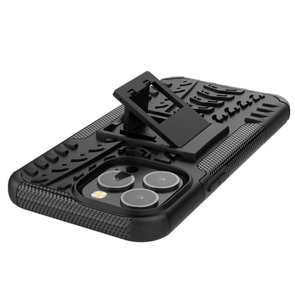 Shockproof Tough Rugged PC + TPU Dual Layer Protective Case Hybrid Kickstand Cover for iPhone 13 Pro 6.1 inch