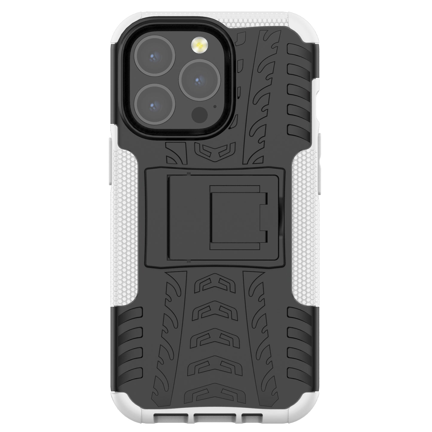 Shockproof Tough Rugged PC + TPU Dual Layer Protective Case Hybrid Kickstand Cover for iPhone 13 Pro 6.1 inch