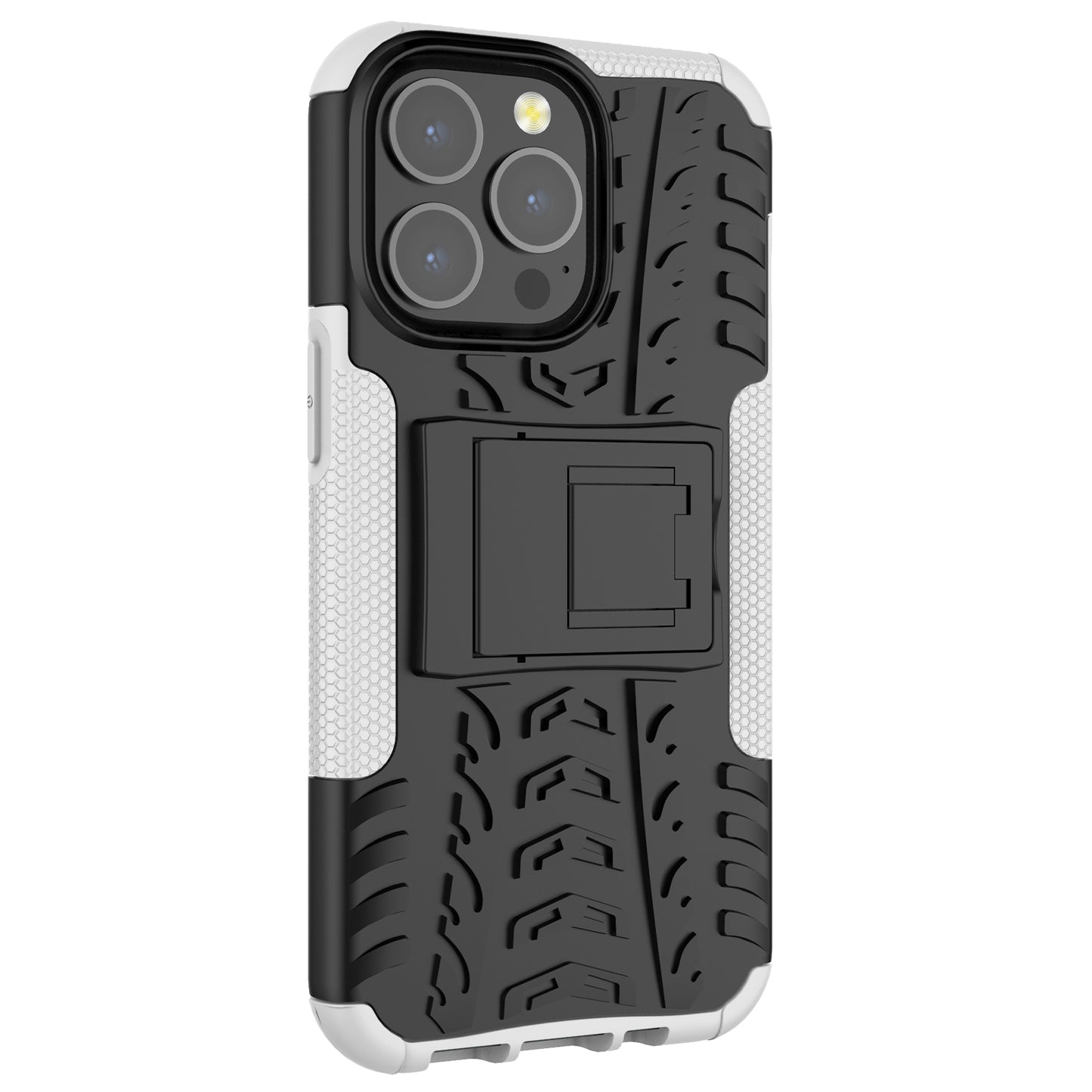 Shockproof Tough Rugged PC + TPU Dual Layer Protective Case Hybrid Kickstand Cover for iPhone 13 Pro 6.1 inch