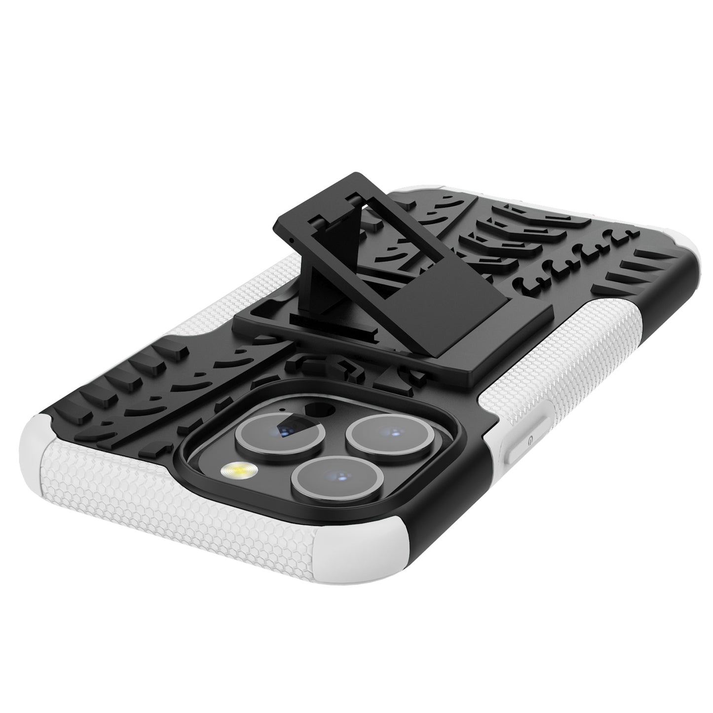 Shockproof Tough Rugged PC + TPU Dual Layer Protective Case Hybrid Kickstand Cover for iPhone 13 Pro 6.1 inch