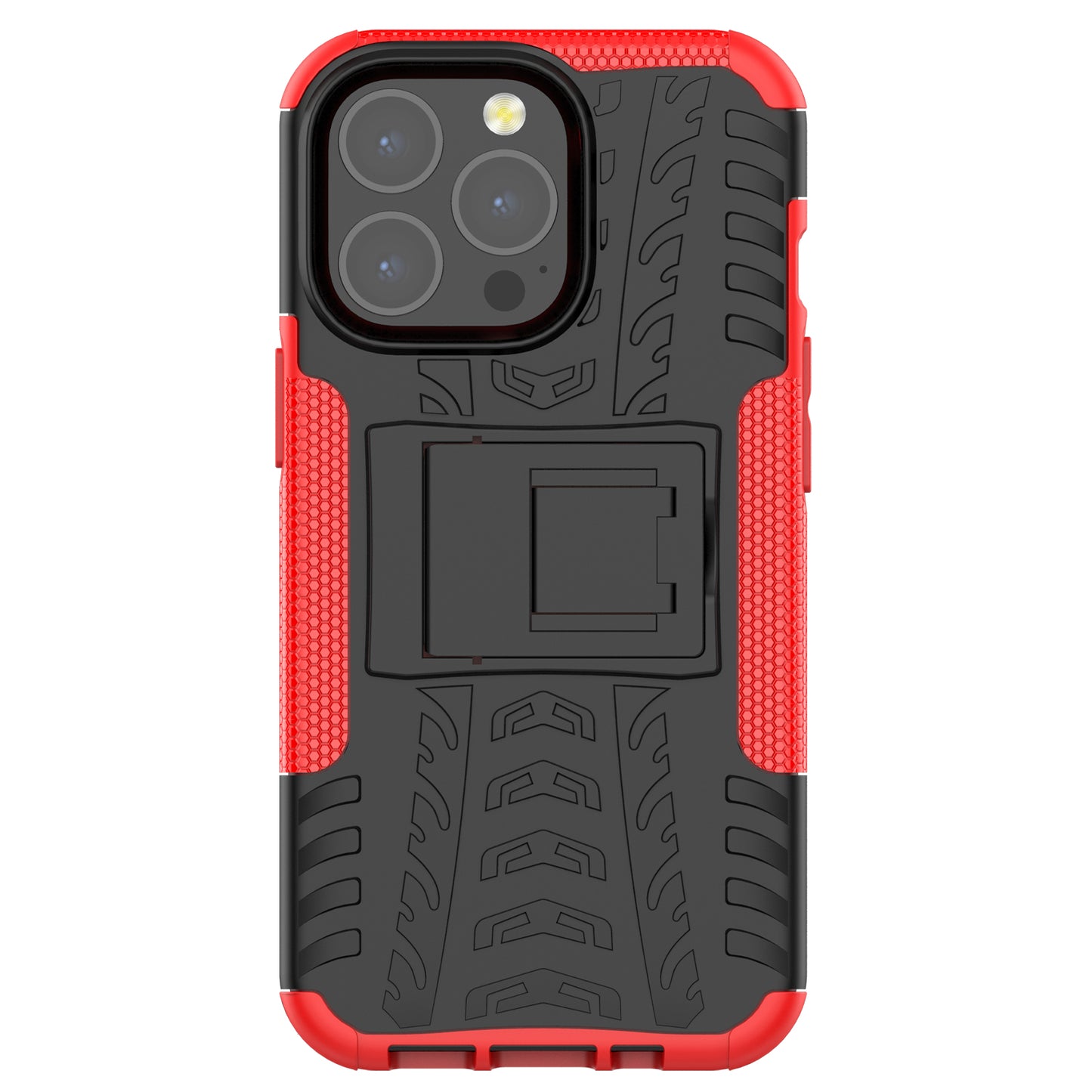 Shockproof Tough Rugged PC + TPU Dual Layer Protective Case Hybrid Kickstand Cover for iPhone 13 Pro 6.1 inch