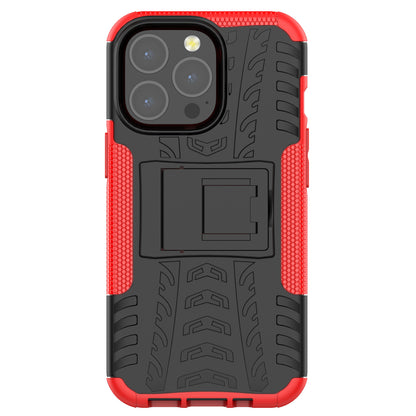 Shockproof Tough Rugged PC + TPU Dual Layer Protective Case Hybrid Kickstand Cover for iPhone 13 Pro 6.1 inch