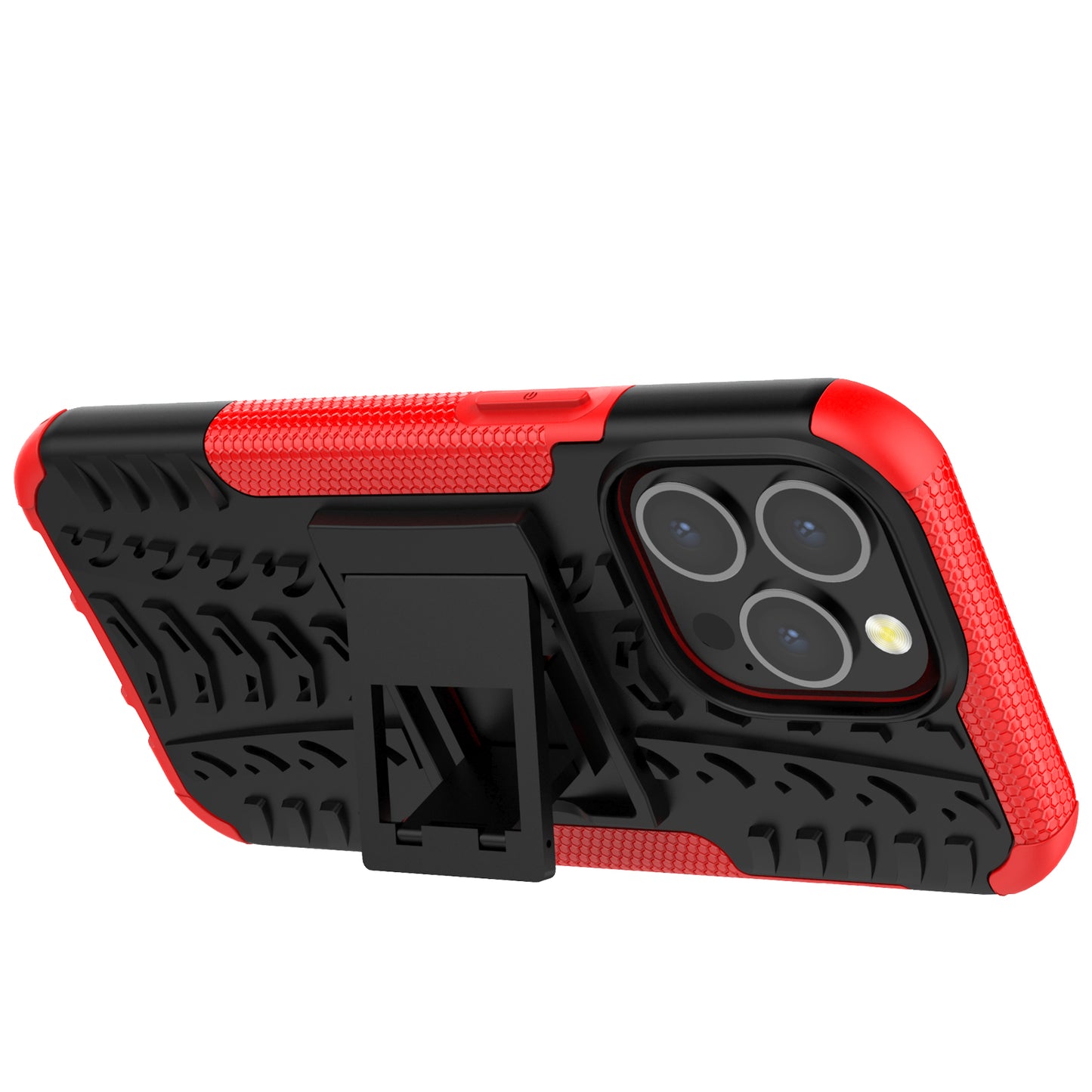 Shockproof Tough Rugged PC + TPU Dual Layer Protective Case Hybrid Kickstand Cover for iPhone 13 Pro 6.1 inch