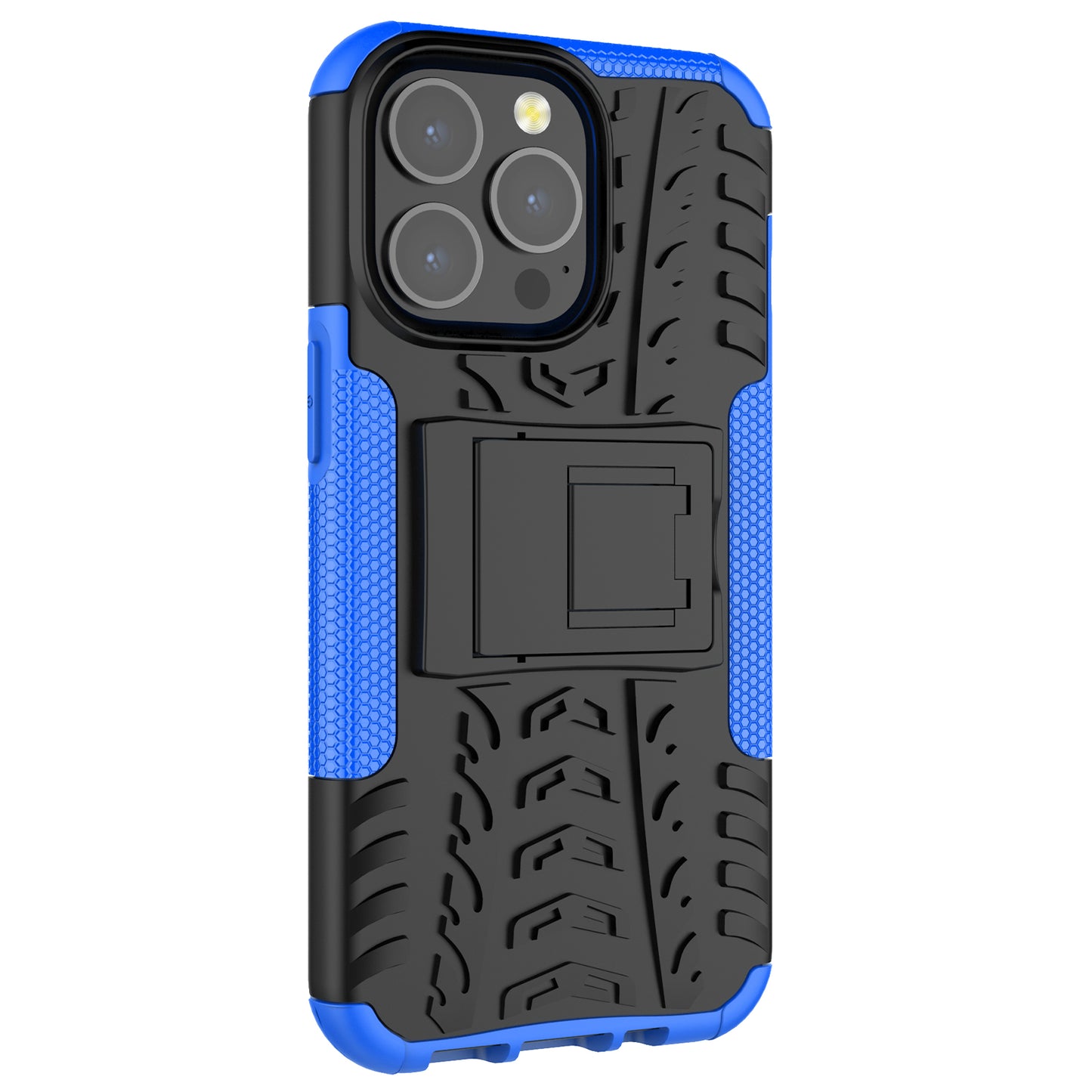 Shockproof Tough Rugged PC + TPU Dual Layer Protective Case Hybrid Kickstand Cover for iPhone 13 Pro 6.1 inch