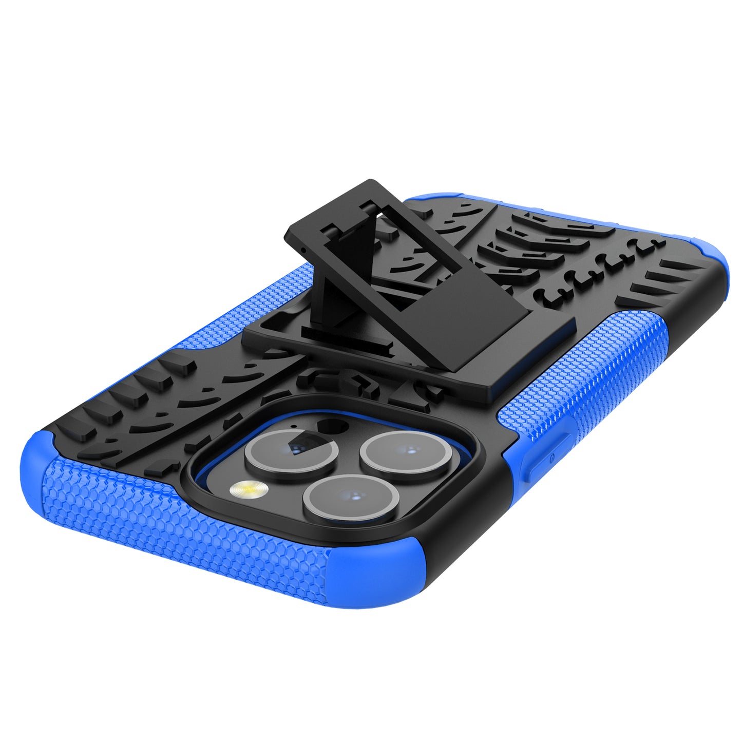 Shockproof Tough Rugged PC + TPU Dual Layer Protective Case Hybrid Kickstand Cover for iPhone 13 Pro 6.1 inch