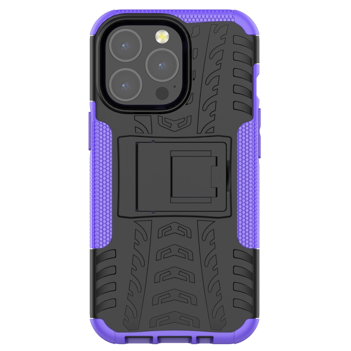 Shockproof Tough Rugged PC + TPU Dual Layer Protective Case Hybrid Kickstand Cover for iPhone 13 Pro 6.1 inch
