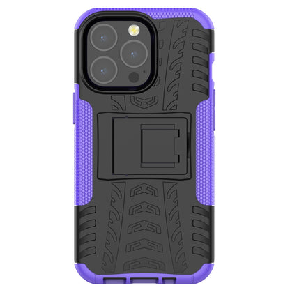 Shockproof Tough Rugged PC + TPU Dual Layer Protective Case Hybrid Kickstand Cover for iPhone 13 Pro 6.1 inch