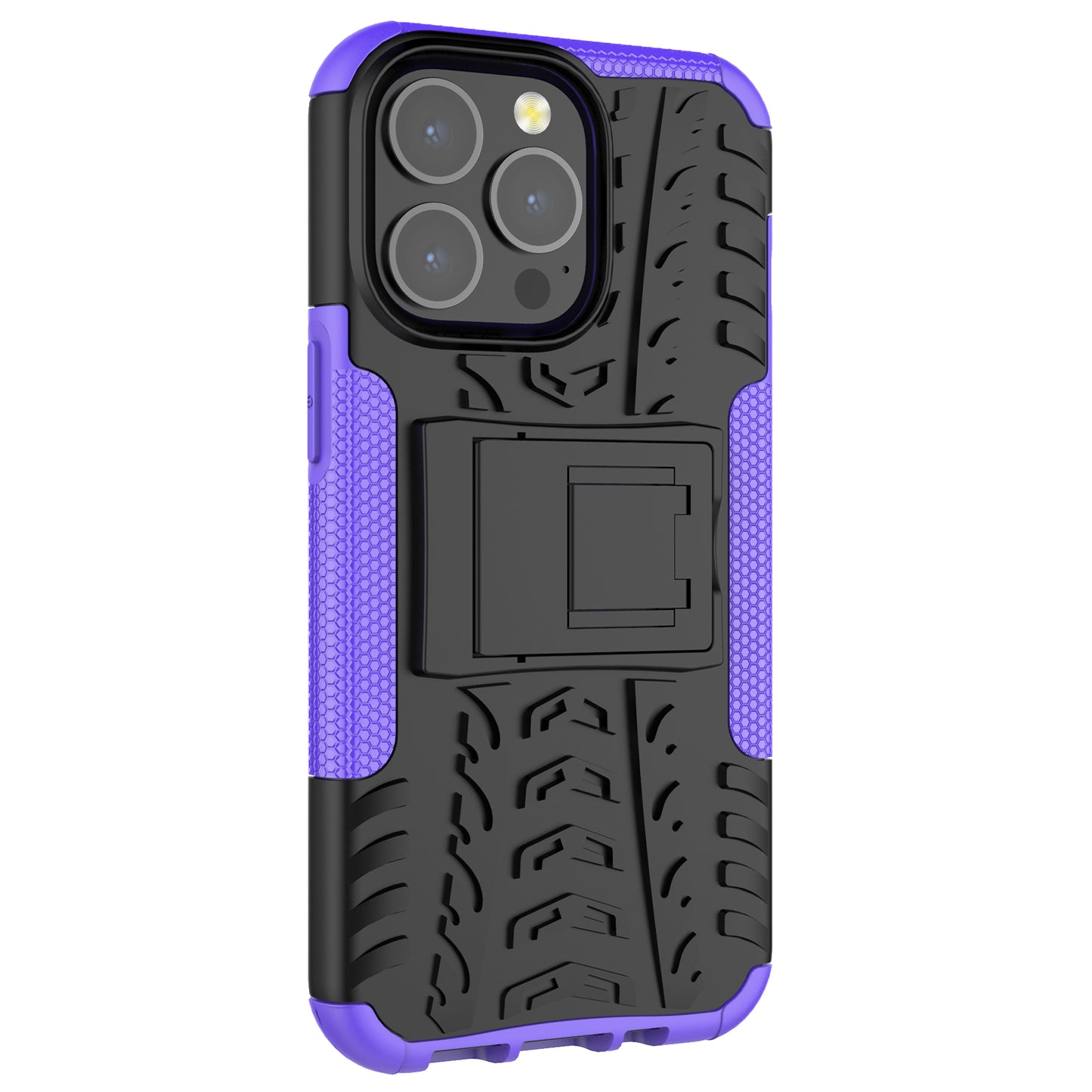 Shockproof Tough Rugged PC + TPU Dual Layer Protective Case Hybrid Kickstand Cover for iPhone 13 Pro 6.1 inch