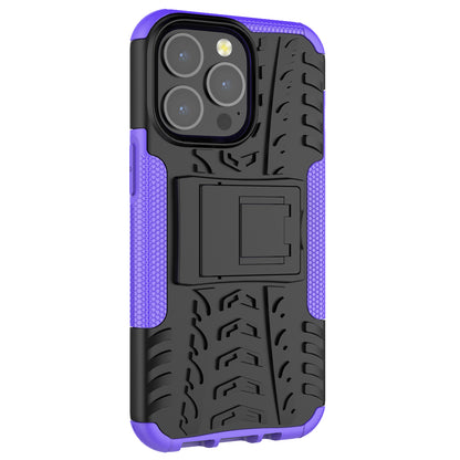 Shockproof Tough Rugged PC + TPU Dual Layer Protective Case Hybrid Kickstand Cover for iPhone 13 Pro 6.1 inch