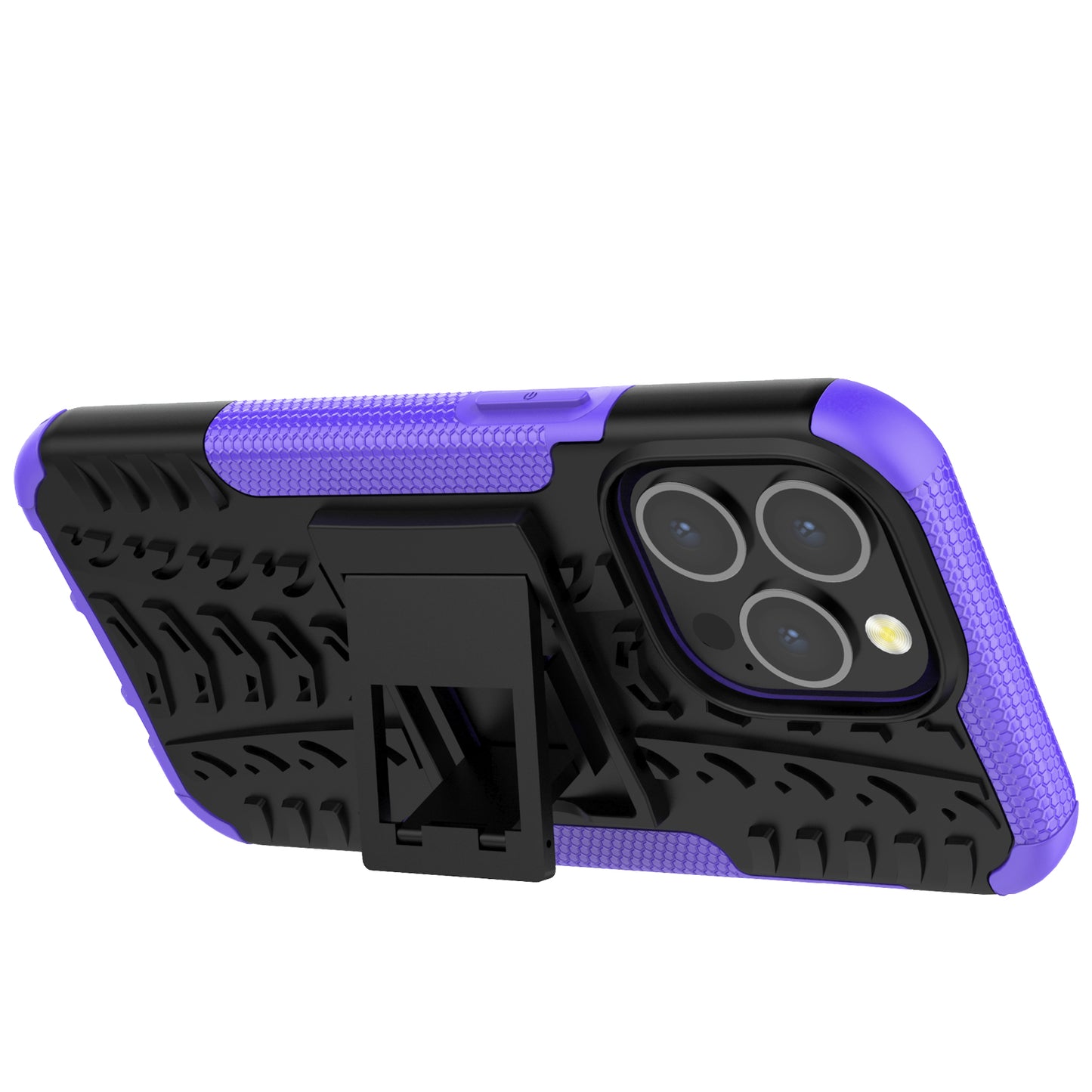 Shockproof Tough Rugged PC + TPU Dual Layer Protective Case Hybrid Kickstand Cover for iPhone 13 Pro 6.1 inch
