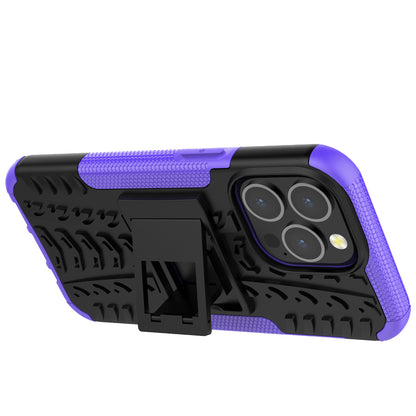 Shockproof Tough Rugged PC + TPU Dual Layer Protective Case Hybrid Kickstand Cover for iPhone 13 Pro 6.1 inch