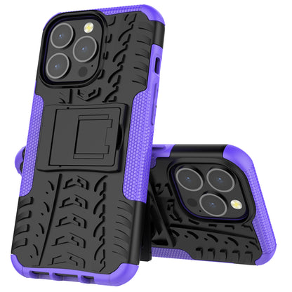 Shockproof Tough Rugged PC + TPU Dual Layer Protective Case Hybrid Kickstand Cover for iPhone 13 Pro 6.1 inch