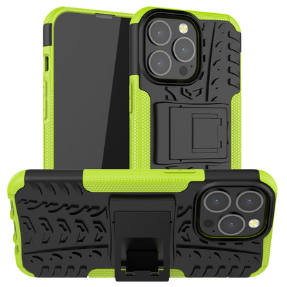 Shockproof Tough Rugged PC + TPU Dual Layer Protective Case Hybrid Kickstand Cover for iPhone 13 Pro 6.1 inch