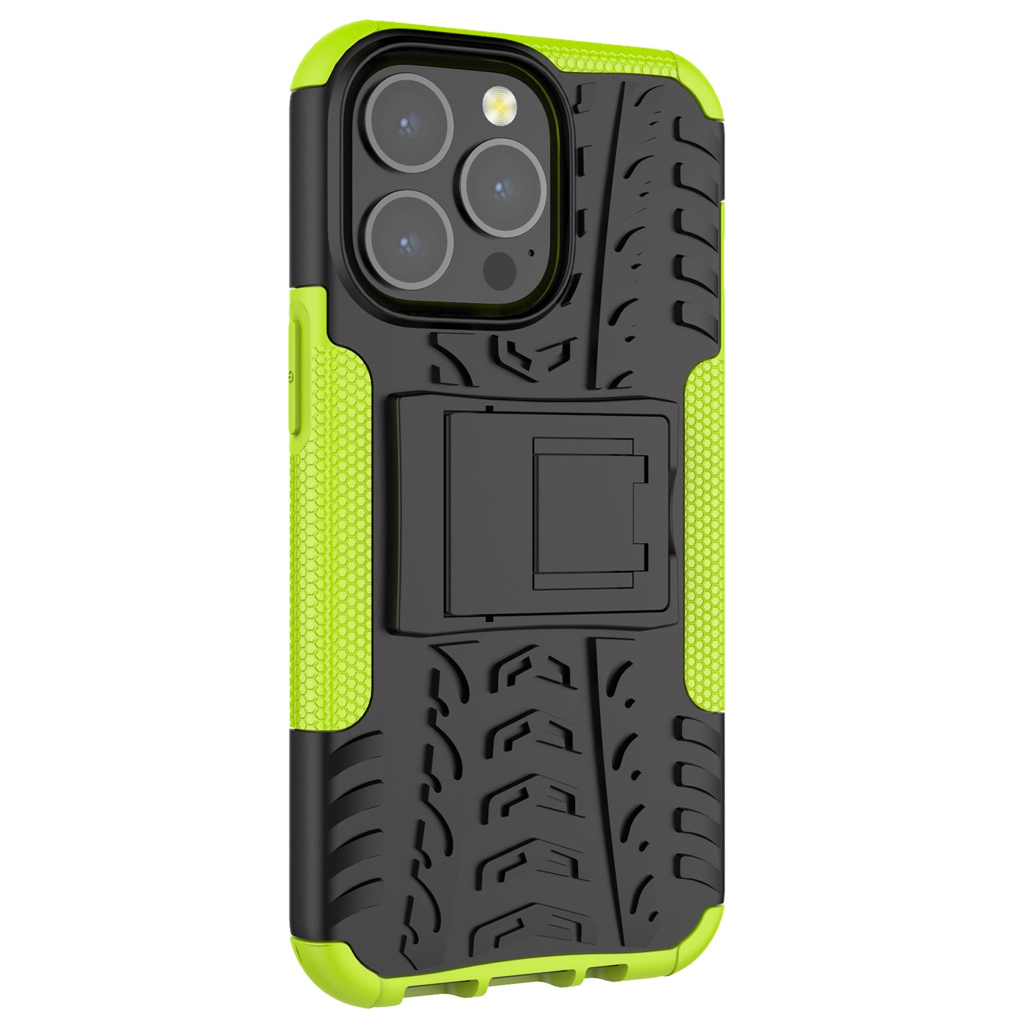 Shockproof Tough Rugged PC + TPU Dual Layer Protective Case Hybrid Kickstand Cover for iPhone 13 Pro 6.1 inch