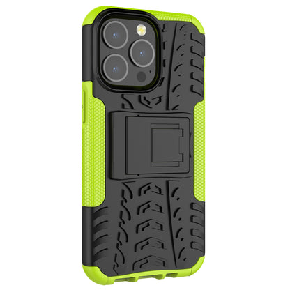 Shockproof Tough Rugged PC + TPU Dual Layer Protective Case Hybrid Kickstand Cover for iPhone 13 Pro 6.1 inch