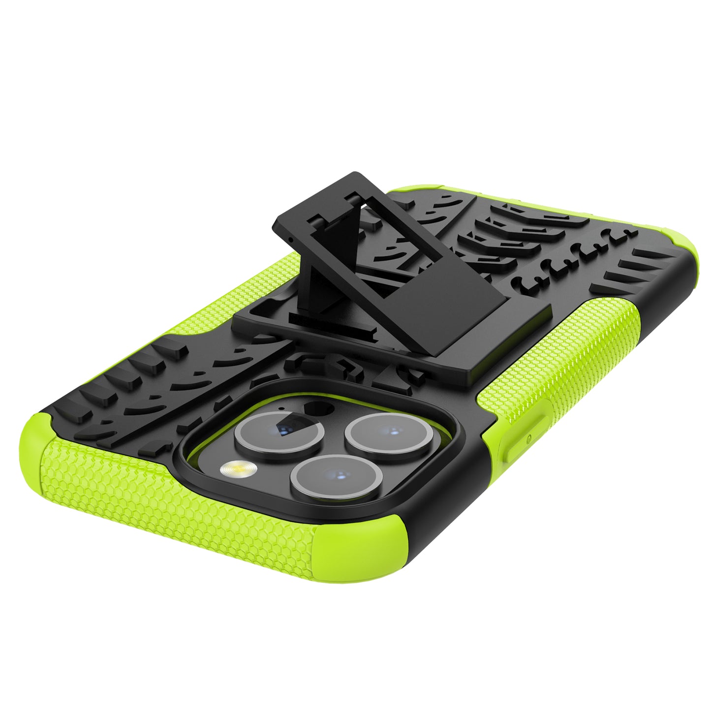 Shockproof Tough Rugged PC + TPU Dual Layer Protective Case Hybrid Kickstand Cover for iPhone 13 Pro 6.1 inch