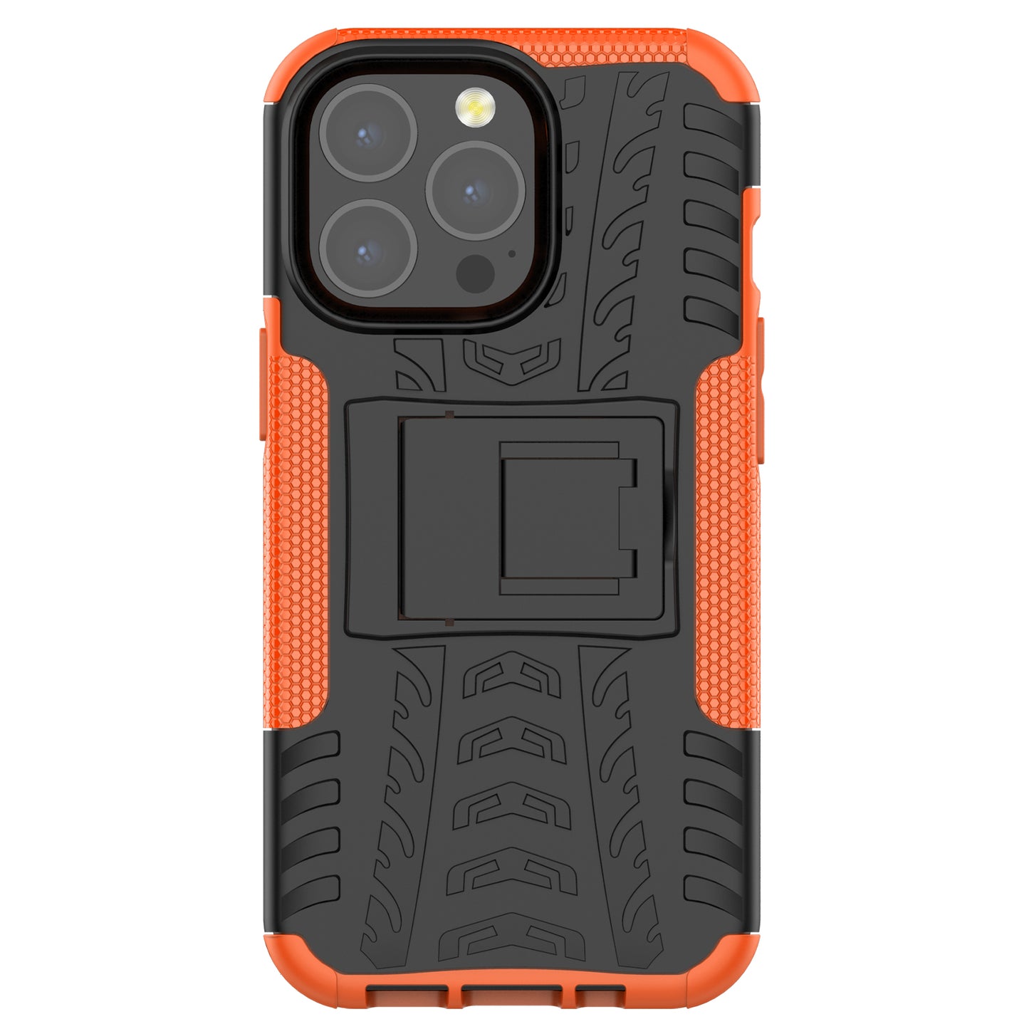 Shockproof Tough Rugged PC + TPU Dual Layer Protective Case Hybrid Kickstand Cover for iPhone 13 Pro 6.1 inch