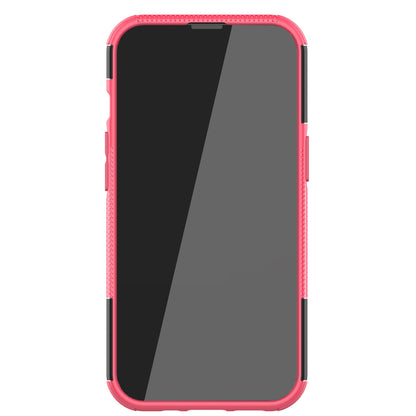 Shockproof Tough Rugged PC + TPU Dual Layer Protective Case Hybrid Kickstand Cover for iPhone 13 Pro 6.1 inch