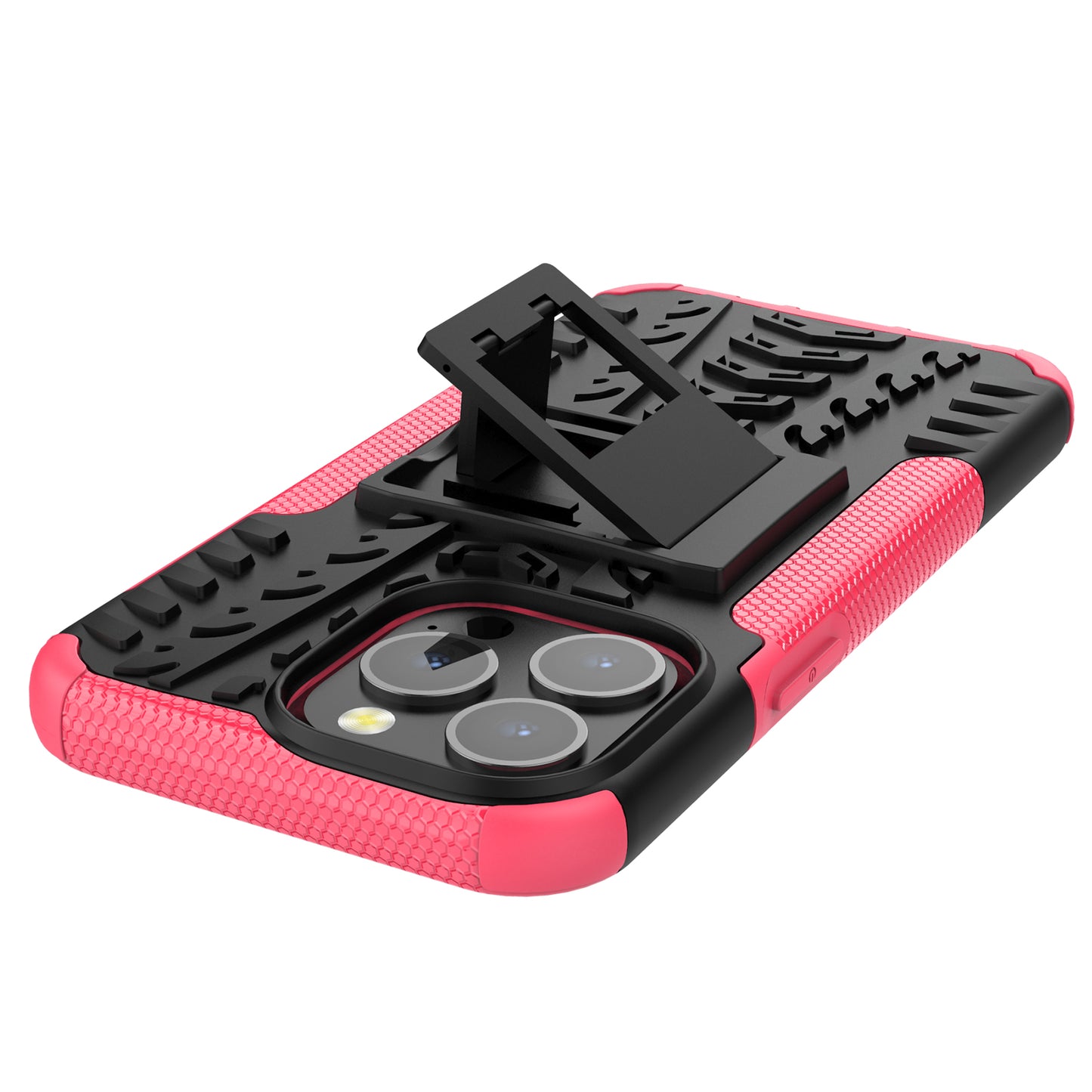 Shockproof Tough Rugged PC + TPU Dual Layer Protective Case Hybrid Kickstand Cover for iPhone 13 Pro 6.1 inch